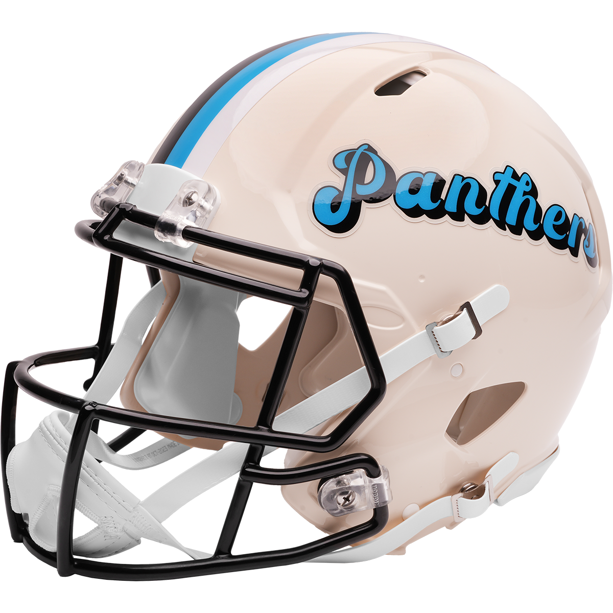 Carolina Panthers Riddell Speed Retro Authentic Helmet – left side logo view