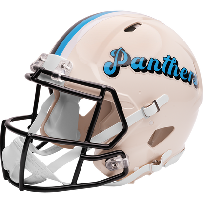 Carolina Panthers Riddell Speed Retro Authentic Helmet – left side logo view