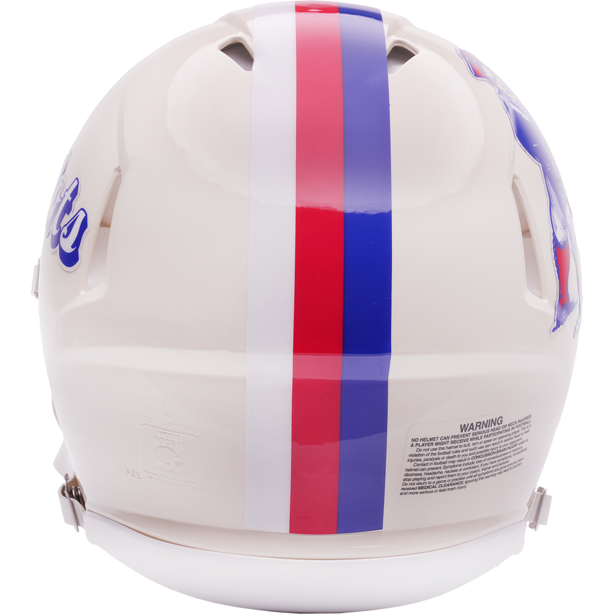 New England Patriots Riddell Speed Retro Authentic Helmet – back view