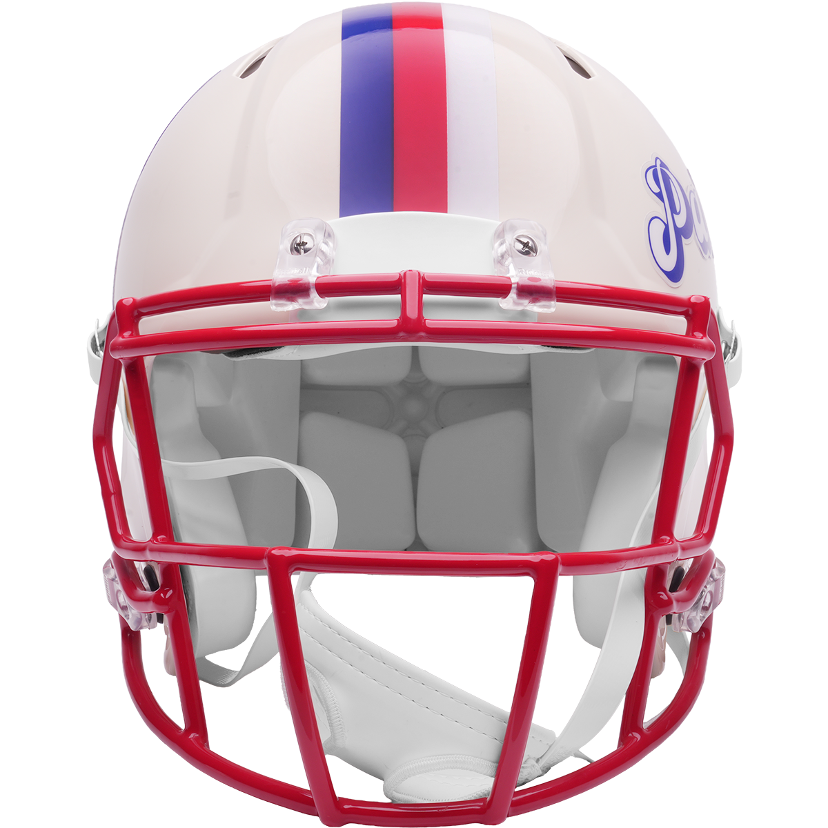 New England Patriots Riddell Speed Retro Authentic Helmet – front facemask view