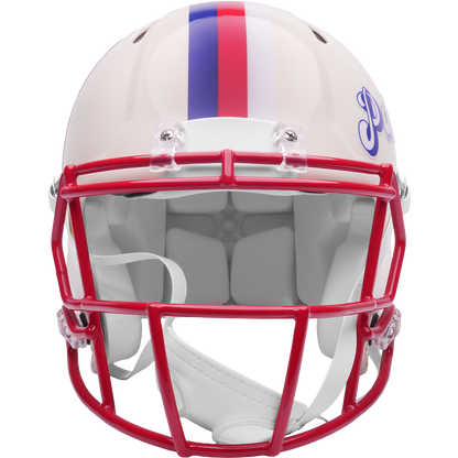 New England Patriots Riddell Speed Retro Authentic Helmet – front facemask view