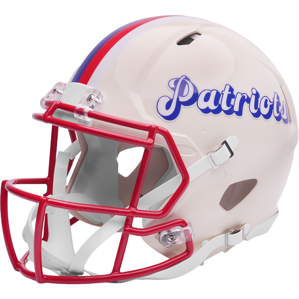 New England Patriots Riddell Speed Retro Authentic Helmet – left side logo view