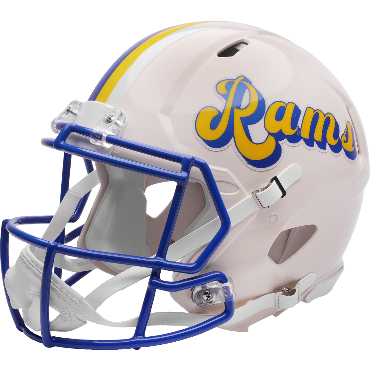 Los Angeles Rams Riddell Speed Retro Authentic Helmet – left side logo view