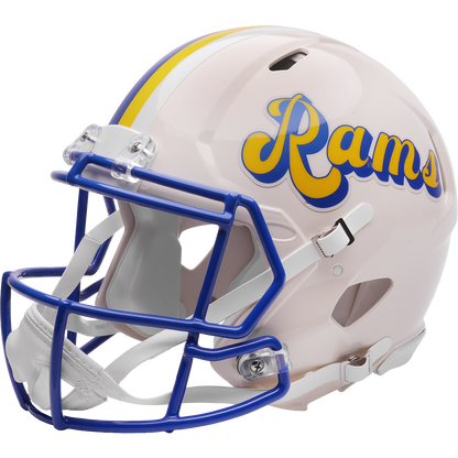 Los Angeles Rams Riddell Speed Retro Authentic Helmet – left side logo view