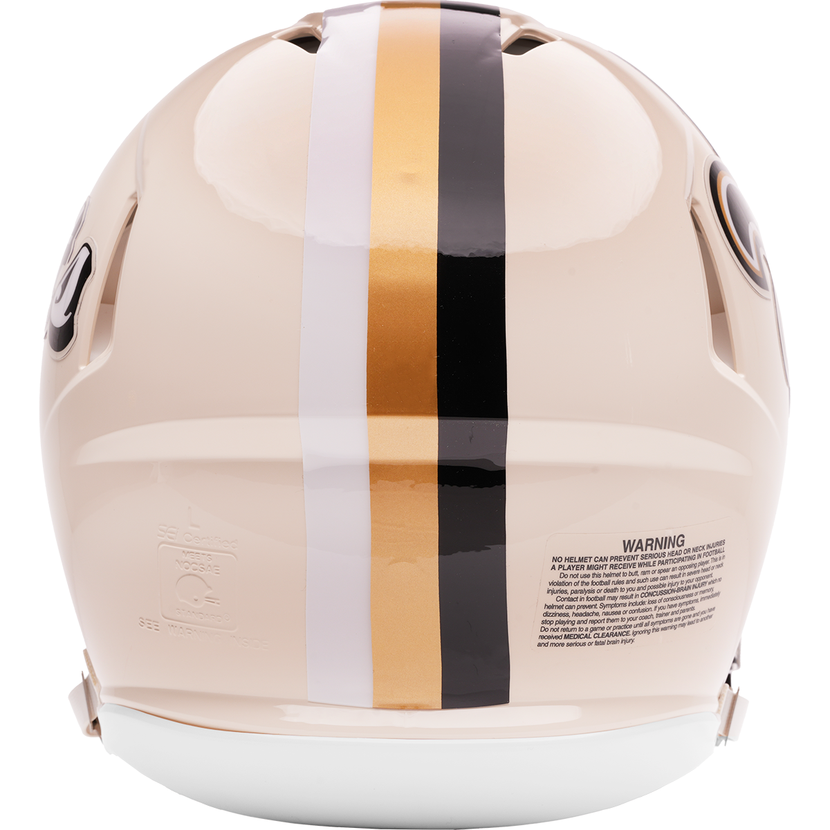 New Orleans Saints Riddell Speed Retro Authentic Helmet – back view