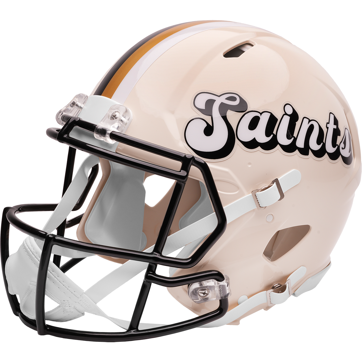 New Orleans Saints Riddell Speed Retro Authentic Helmet – left side logo view