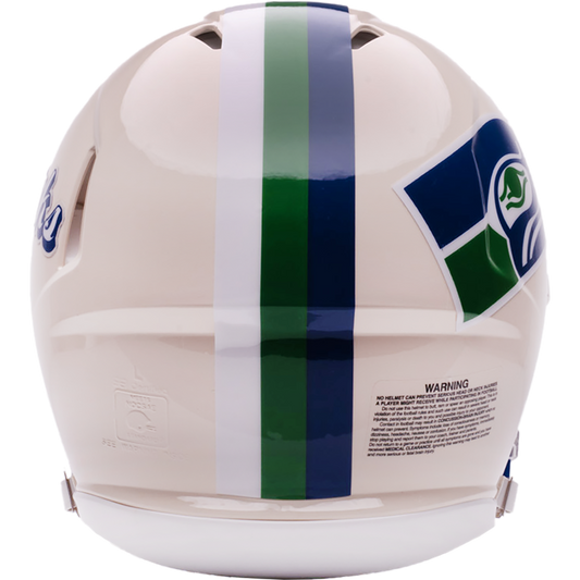 Seattle Seahawks Riddell Speed Retro Authentic Helmet – back view