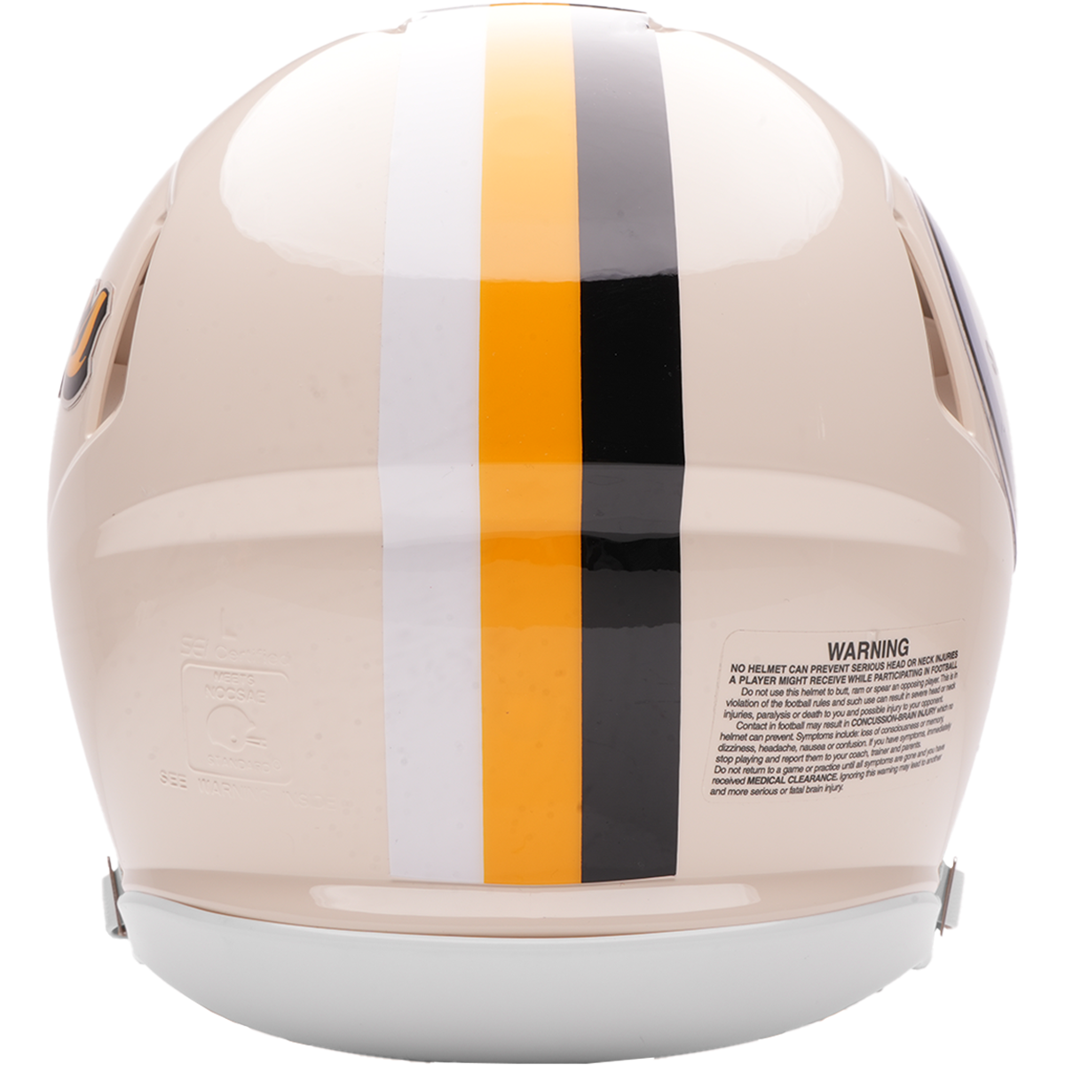 Pittsburgh Steelers Riddell Speed Retro Authentic Helmet – back view