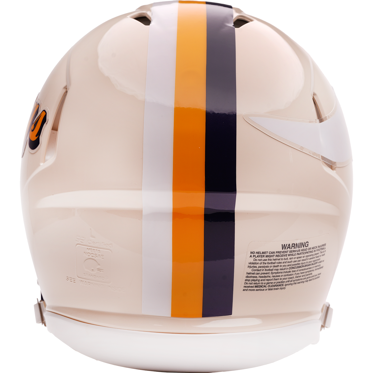 Minnesota Vikings Riddell Speed Retro Authentic Helmet – back view