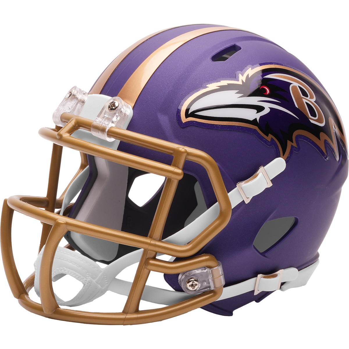 Baltimore Ravens (Purple Rising) 2026 Alternate mini helmet - left