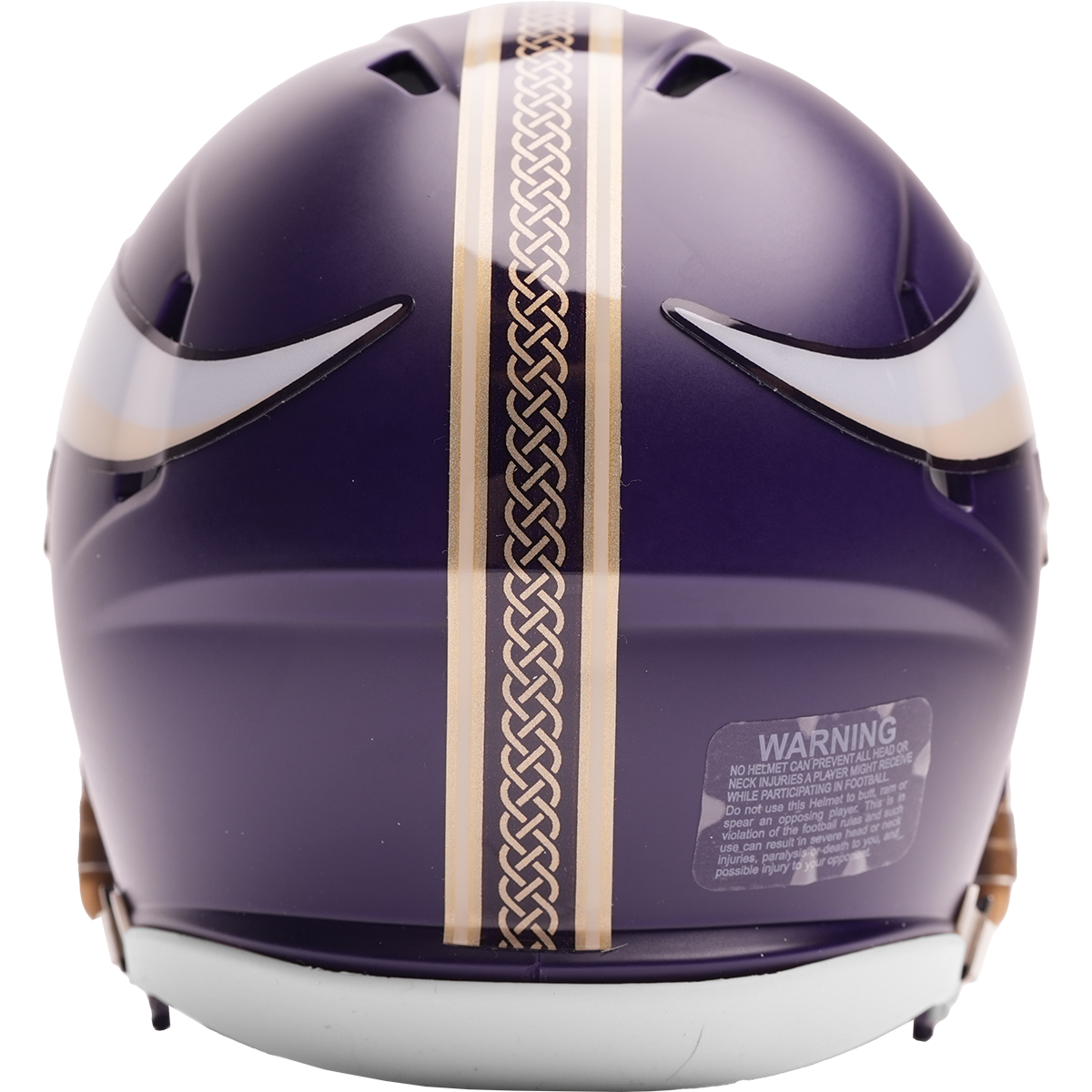 Minnesota Vikings 2026 Rivalries mini helmet back view