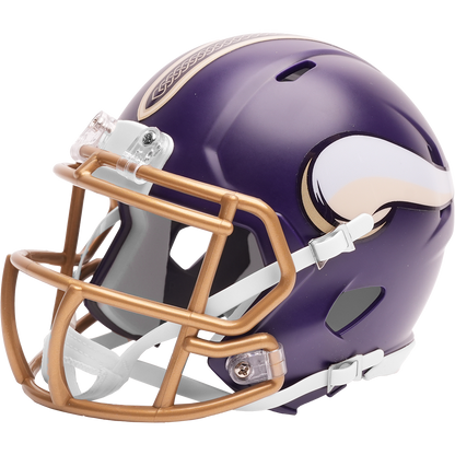 Minnesota Vikings 2026 Rivalries mini helmet left side view