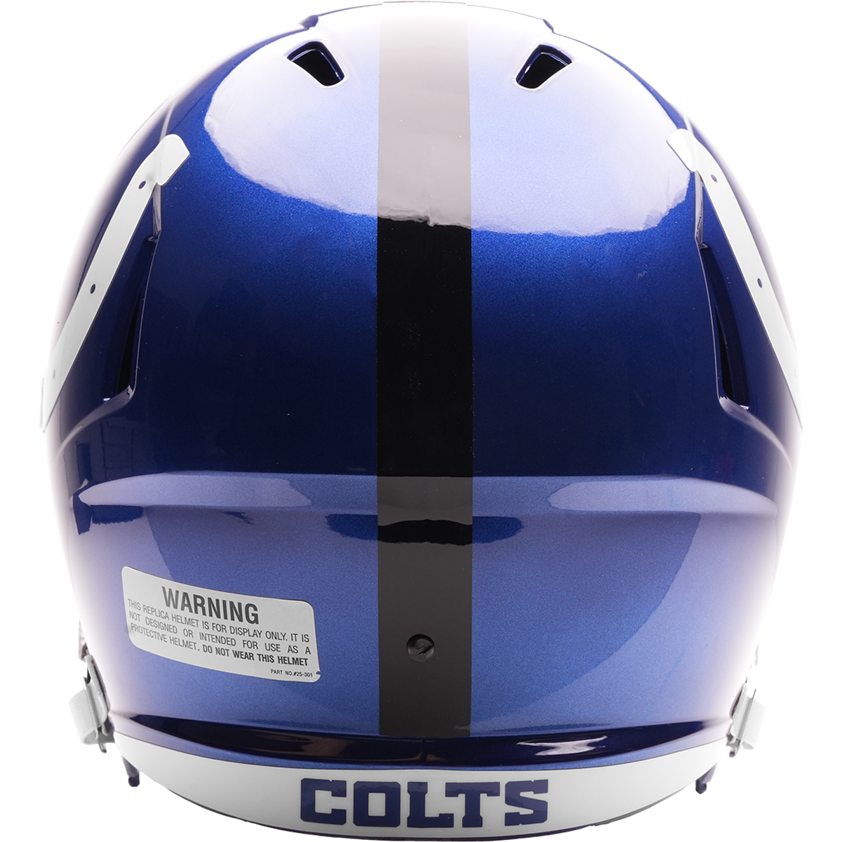 Indianapolis Colts full size 2026 Rivalries Alternate replica helmet back view