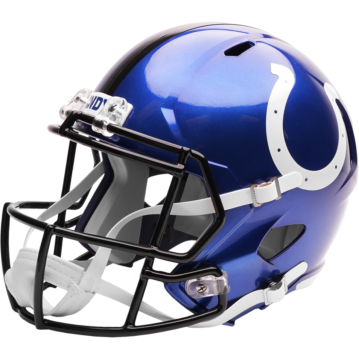 Indianapolis Colts full size 2026 Rivalries Alternate replica helmet left side view