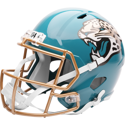 Jacksonville Jaguars full size 2026 Rivalries Alternate replica helmet left side view
