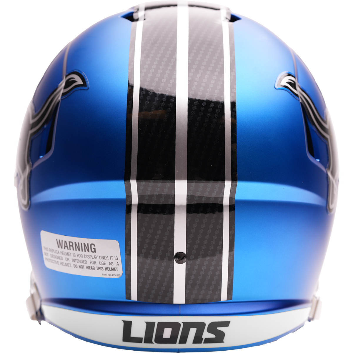 Detroit Lions full size 2026 Rivalries Alternate replica helmet back view