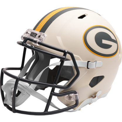 Green Bay Packers full size 2026 Rivalries Alternate replica helmet left side view