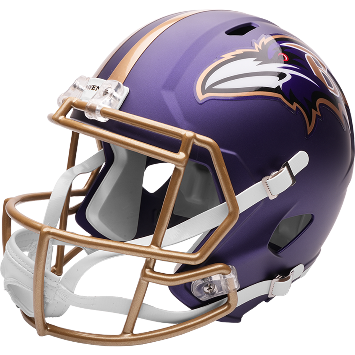 Baltimore Ravens (Purple Rising) 2026 Alternate full size replica helmet - left