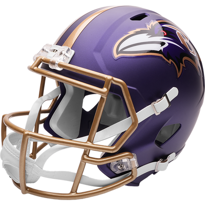 Baltimore Ravens (Purple Rising) 2026 Alternate full size replica helmet - left