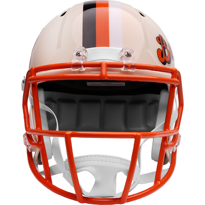 Cincinnati Bengals Riddell Speed Retro Replica Helmet – front facemask view