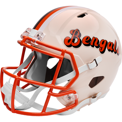 Cincinnati Bengals Riddell Speed Retro Replica Helmet – left side logo view