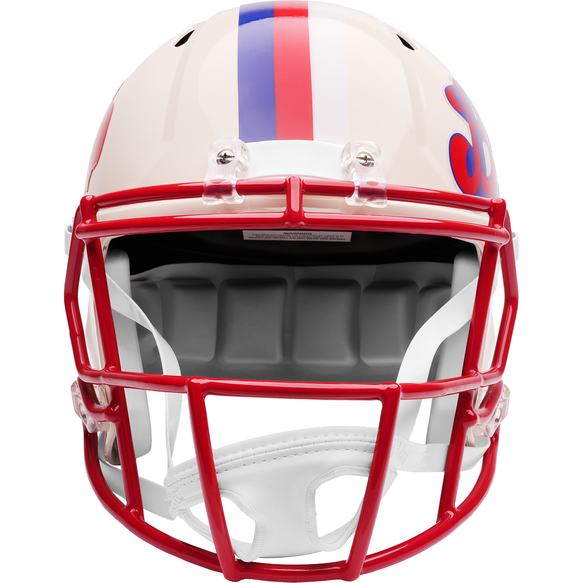 Buffalo Bills Riddell Speed Retro Replica Helmet – front facemask view