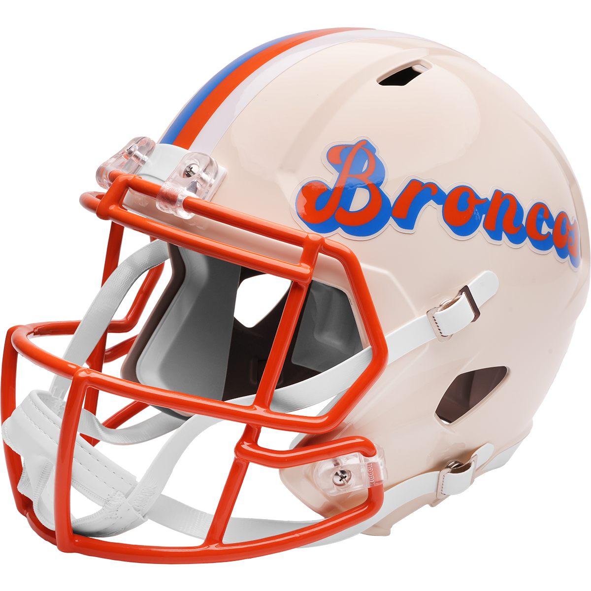 Denver Broncos Riddell Speed Retro Replica Helmet – left side logo view