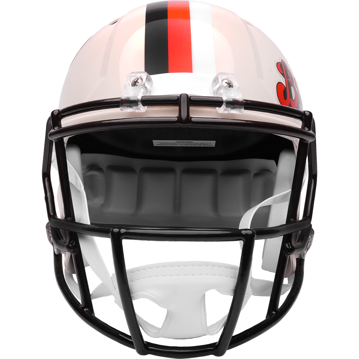 Cleveland Browns Riddell Speed Retro Replica Helmet – front facemask view