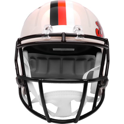 Cleveland Browns Riddell Speed Retro Replica Helmet – front facemask view
