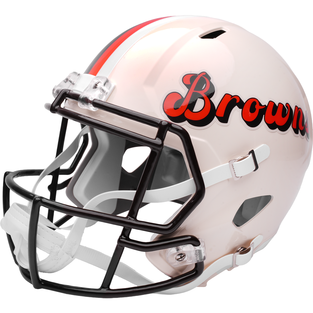 Cleveland Browns Riddell Speed Retro Replica Helmet – left side logo view
