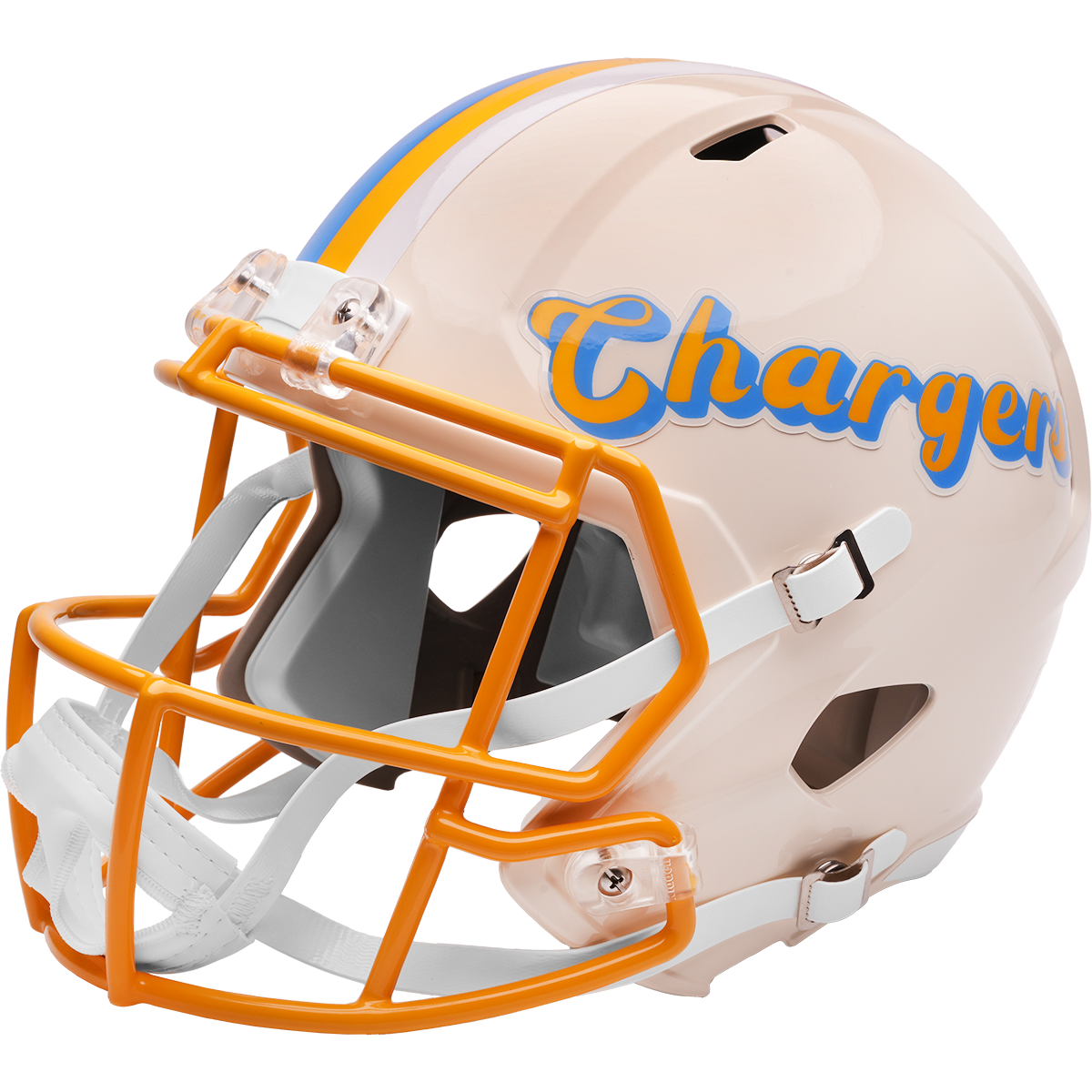 Los Angeles Chargers Riddell Speed Retro Replica Helmet – left side logo view