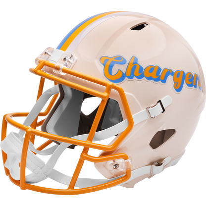 Los Angeles Chargers Riddell Speed Retro Replica Helmet – left side logo view