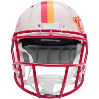 Kansas City Chiefs Riddell Speed Retro Replica Helmet – front facemask view