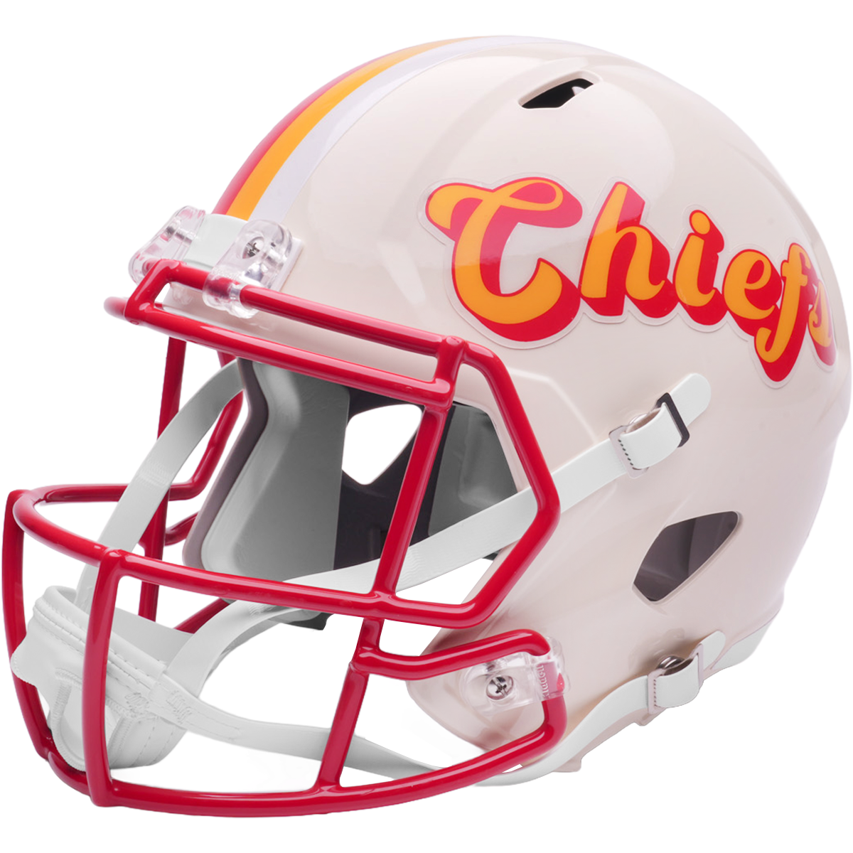 Kansas City Chiefs Riddell Speed Retro Replica Helmet – left side logo view