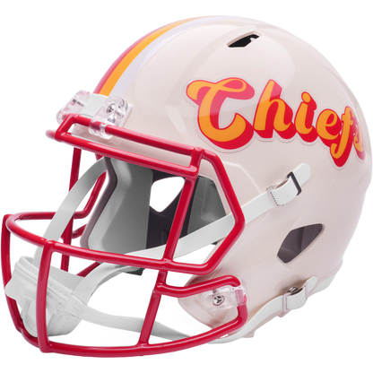 Kansas City Chiefs Riddell Speed Retro Replica Helmet – left side logo view