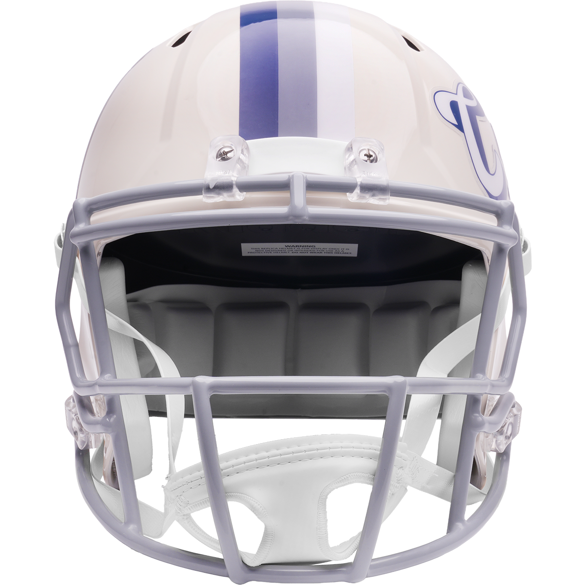 Indianapolis Colts Riddell Speed Retro Replica Helmet – front facemask view