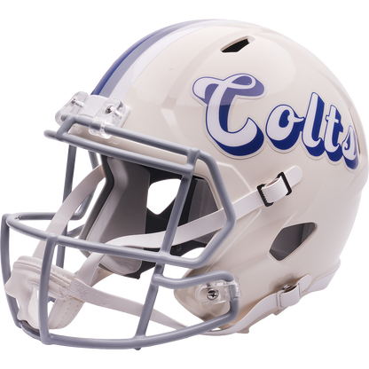 Indianapolis Colts Riddell Speed Retro Replica Helmet – left side logo view