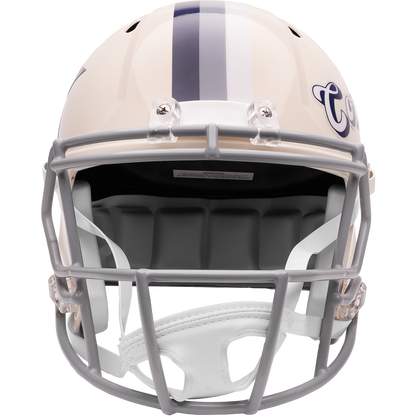 Dallas Cowboys Riddell Speed Retro Replica Helmet – front facemask view