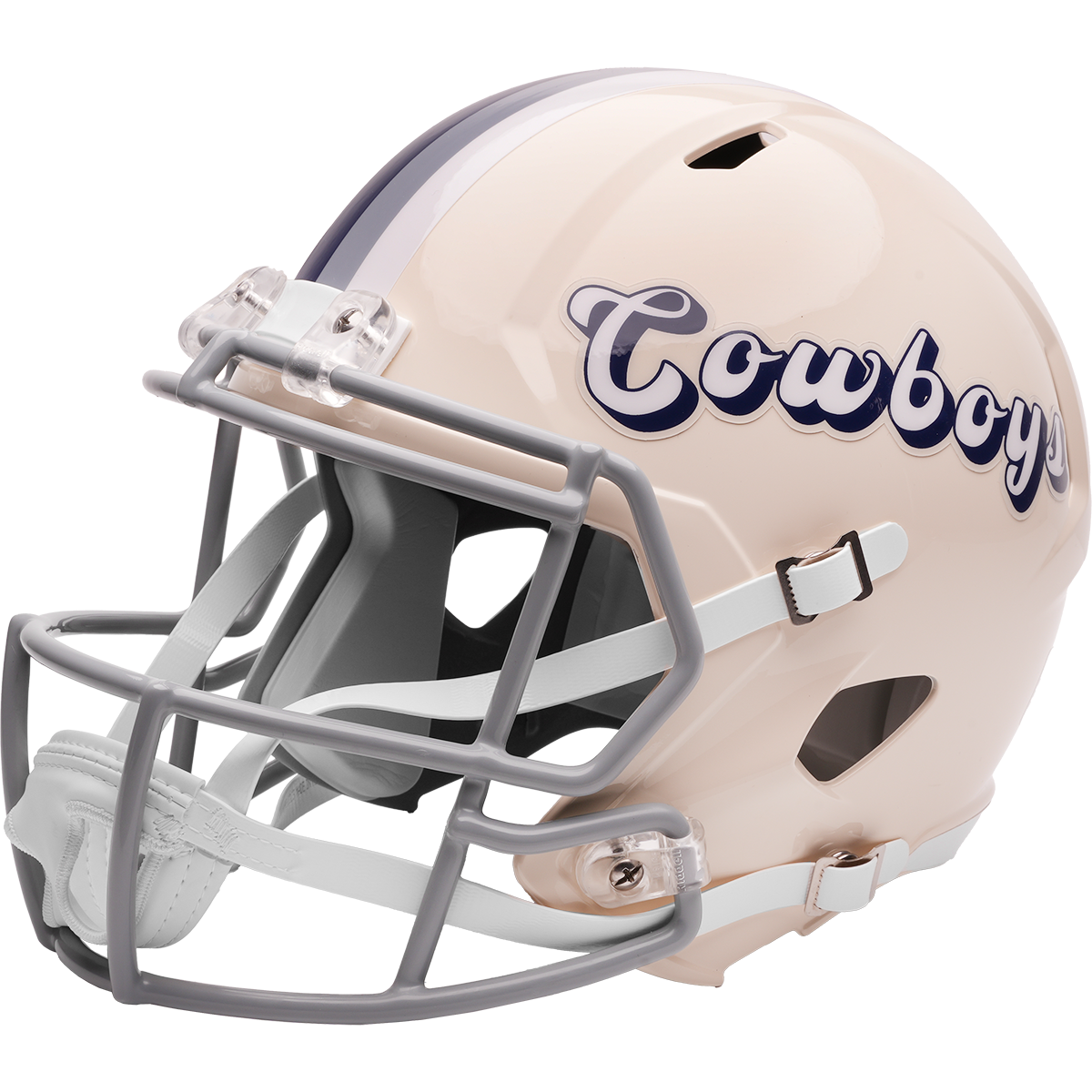 Dallas Cowboys Riddell Speed Retro Replica Helmet – left side logo view