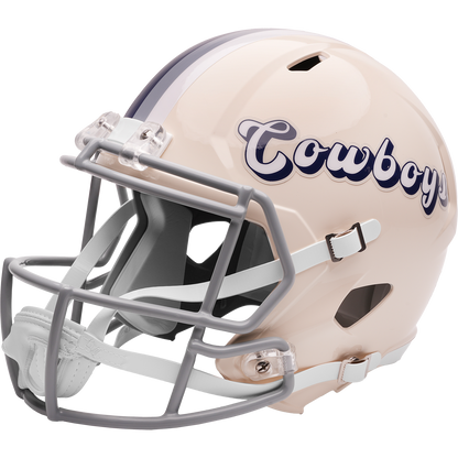 Dallas Cowboys Riddell Speed Retro Replica Helmet – left side logo view