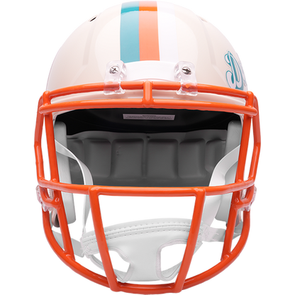 Miami Dolphins Riddell Speed Retro Replica Helmet – front facemask view