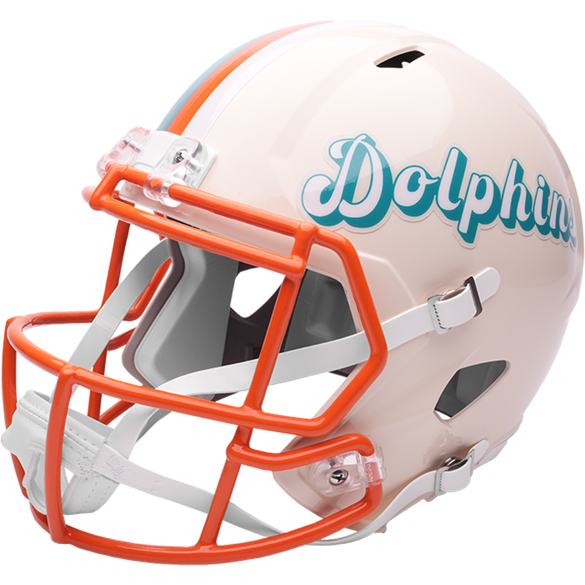 Miami Dolphins Riddell Speed Retro Replica Helmet – left side logo view