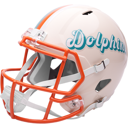 Miami Dolphins Riddell Speed Retro Replica Helmet – left side logo view