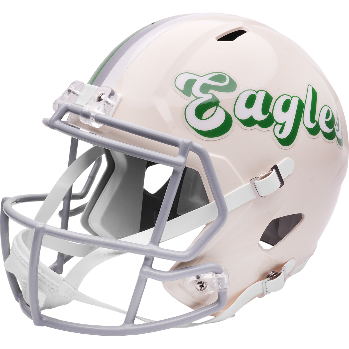 Philadelphia Eagles Riddell Speed Retro Replica Helmet – left side logo view