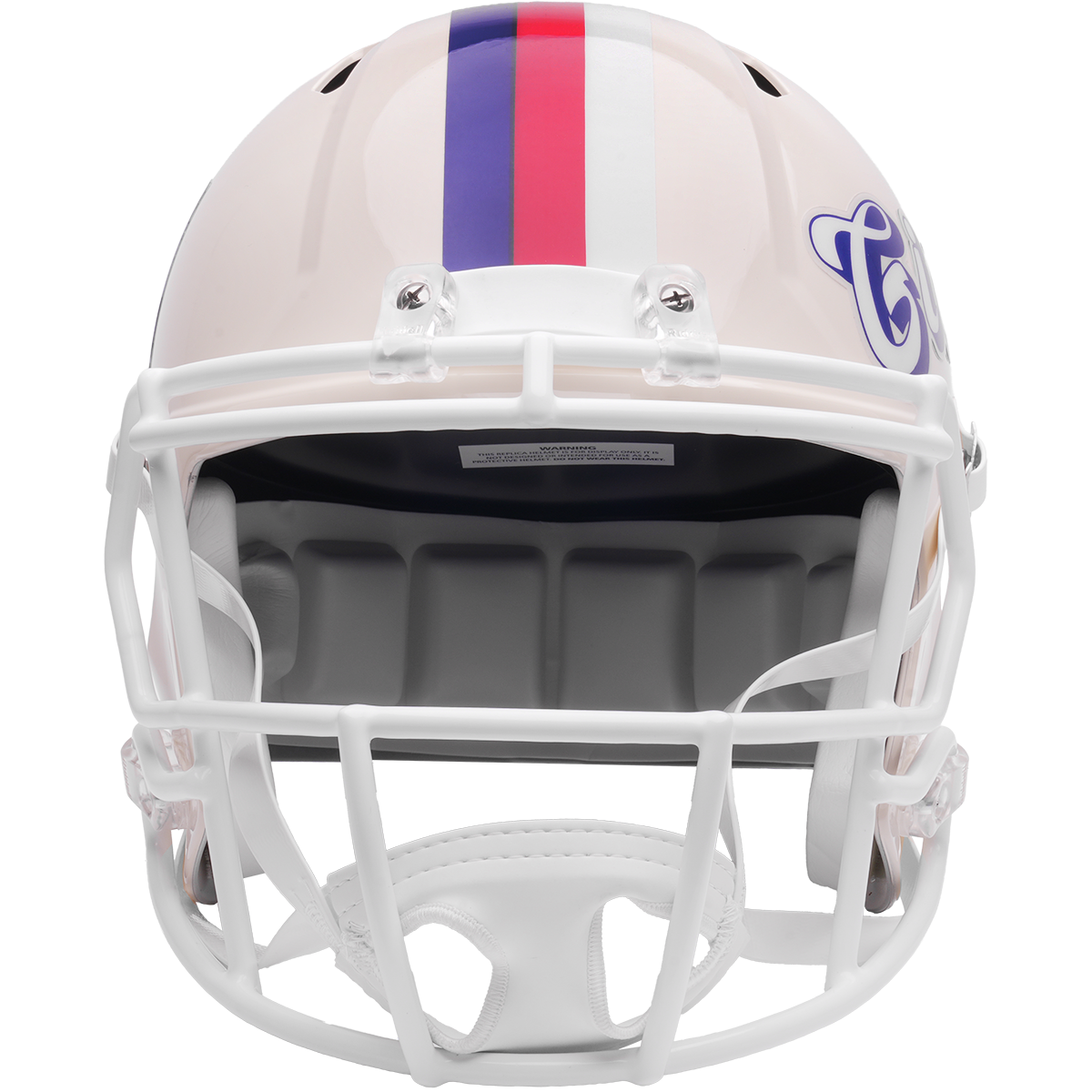 New York Giants Riddell Speed Retro Replica Helmet – front facemask view