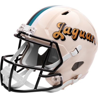 Jacksonville Jaguars Riddell Speed Retro Replica Helmet – left side logo view