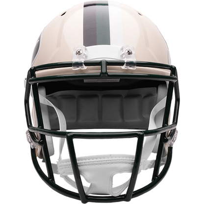 New York Jets Riddell Speed Retro Replica Helmet – front facemask view