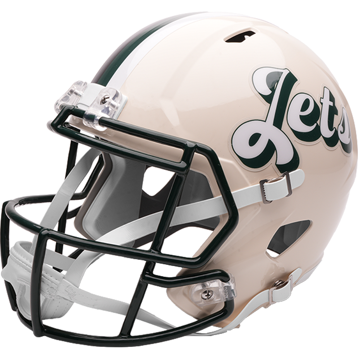 New York Jets Riddell Speed Retro Replica Helmet – left side logo view