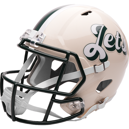 New York Jets Riddell Speed Retro Replica Helmet – left side logo view