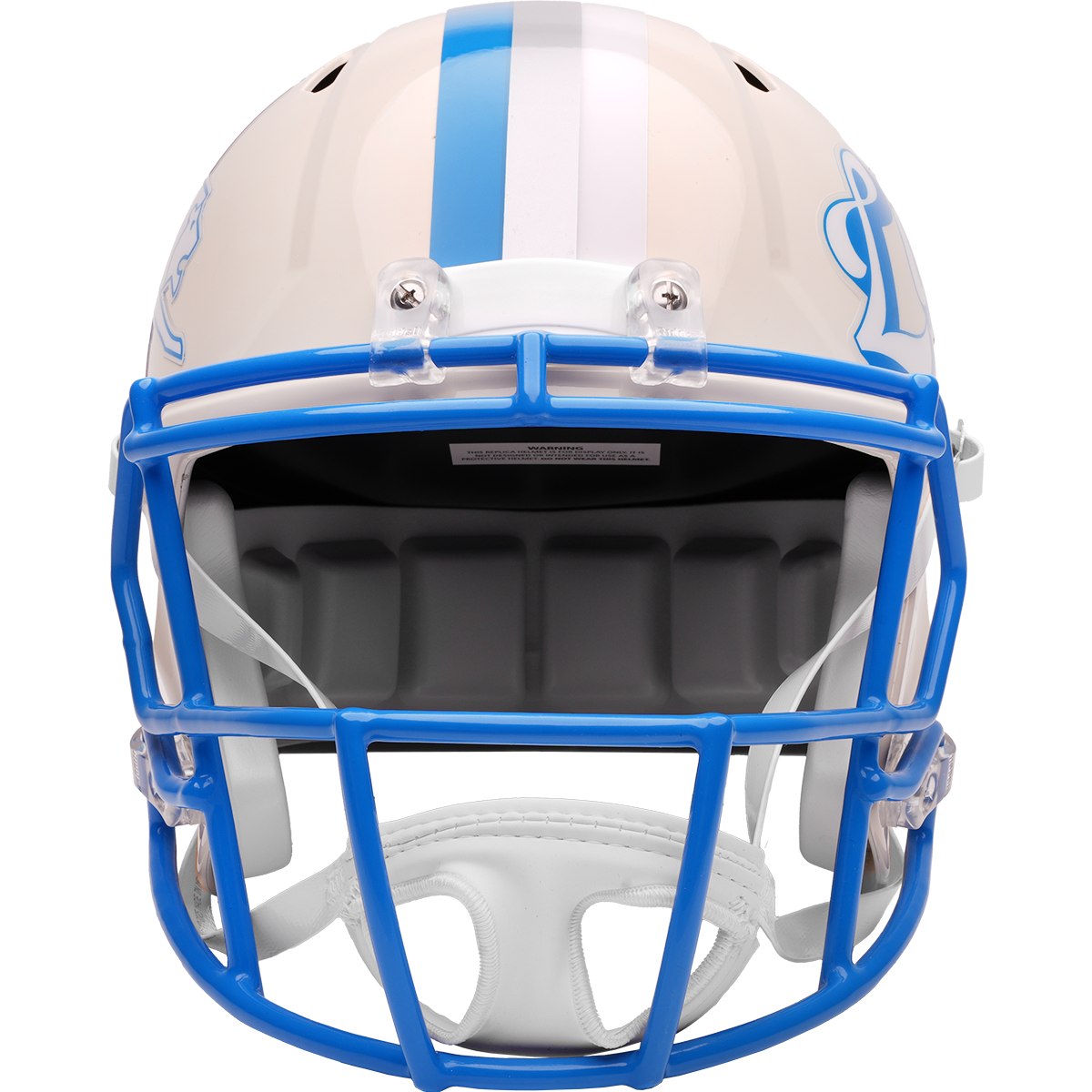 Detroit Lions Riddell Speed Retro Replica Helmet – front facemask view